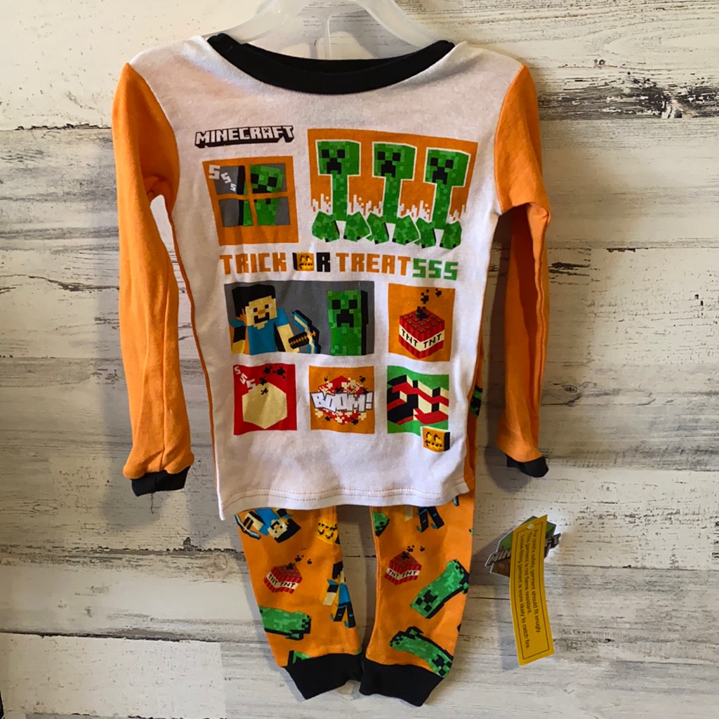 Halloween Minecraft Pjs Size 4 New
